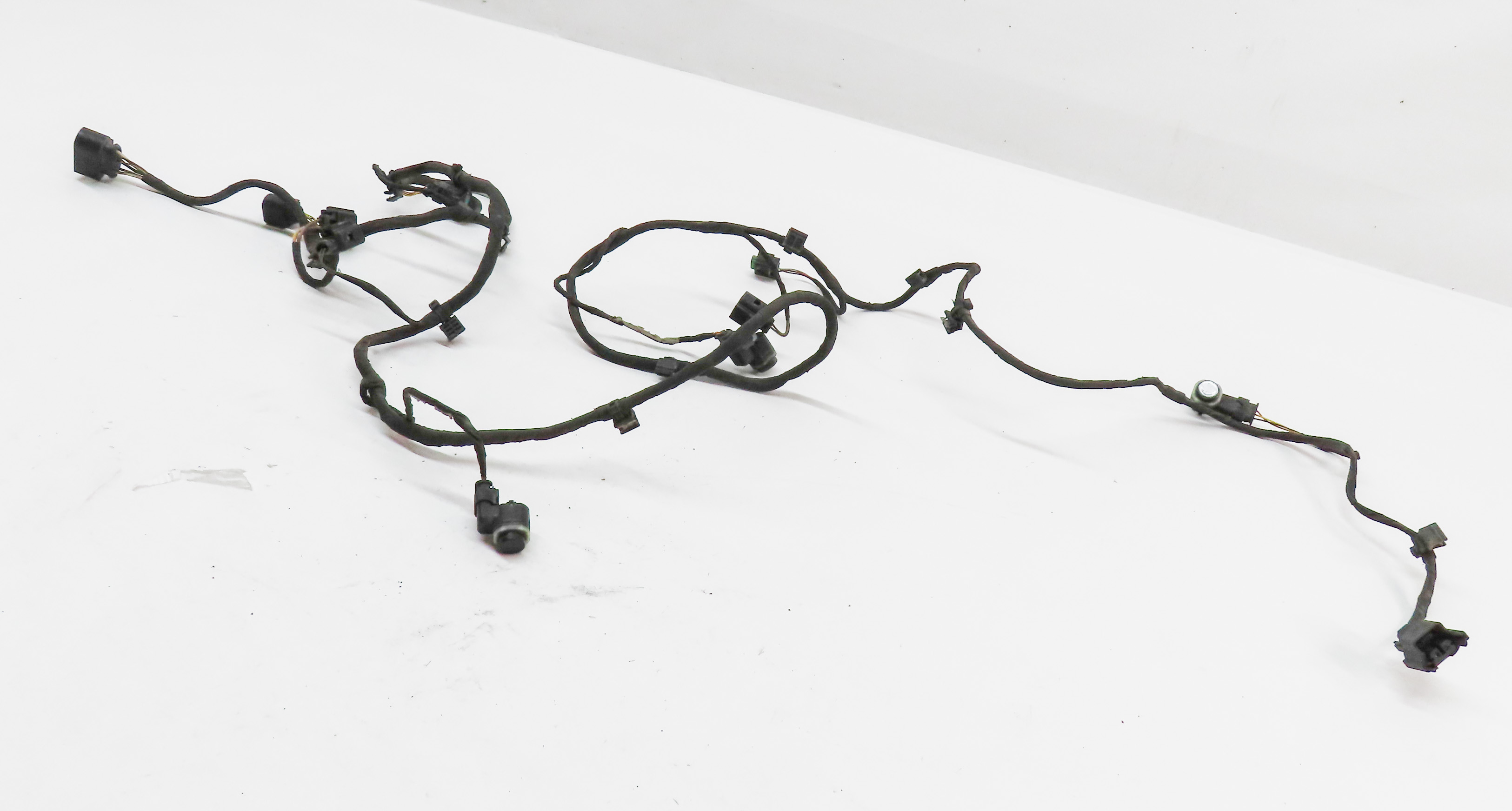 2014 AUDI Q7 4L FRONT PARK ASSIST PDC SENSOR SET4 (Gray) w/ WIRE WIRING HARNESS — exact item pictured